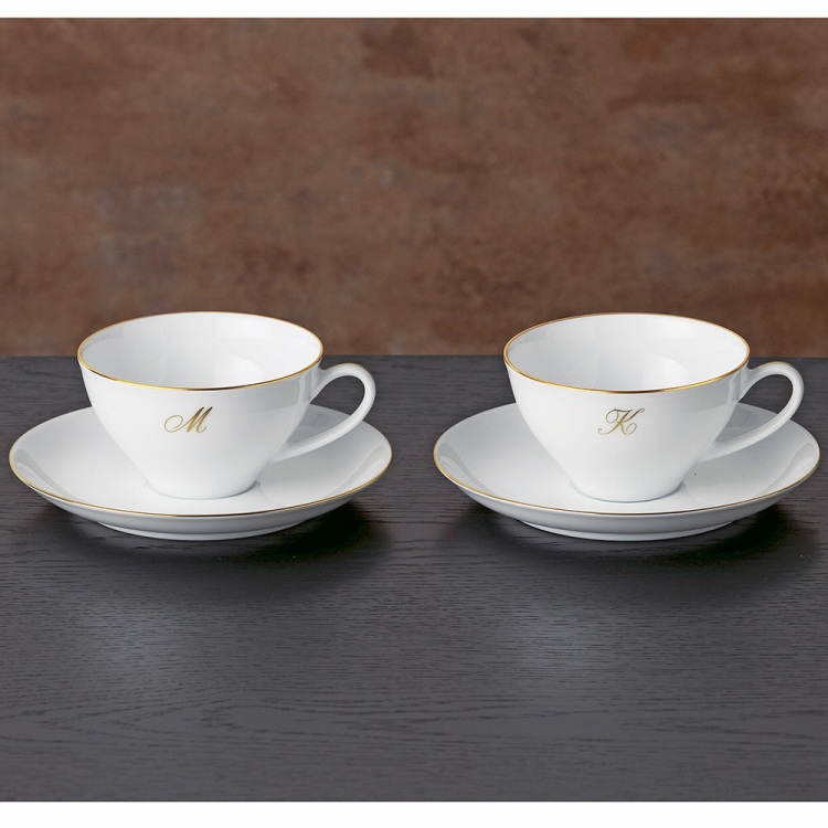 ★新品未使用 ペアセット★大倉陶園 カップ＆ソーサー デザート皿 エッグスタンド 大倉陶園 イニシャル碗皿ペアセット | ハーモニック 商品検索サイト