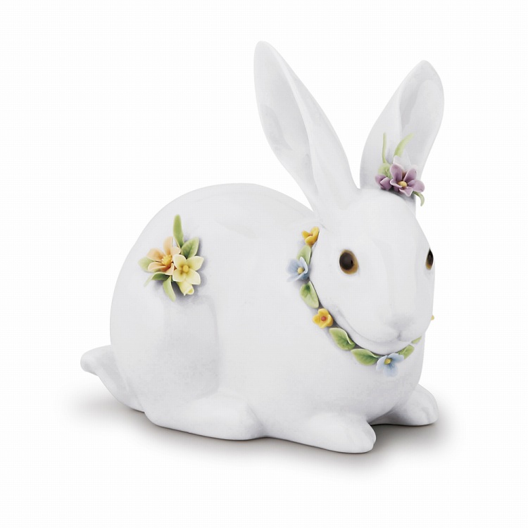 リヤドロ 花飾りの白うさぎ2 | ハーモニック 商品検索サイト