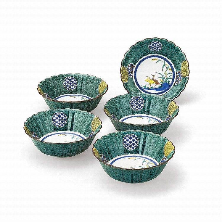 鉢揃 古九谷風鷺の図 | ハーモニック 商品検索サイト